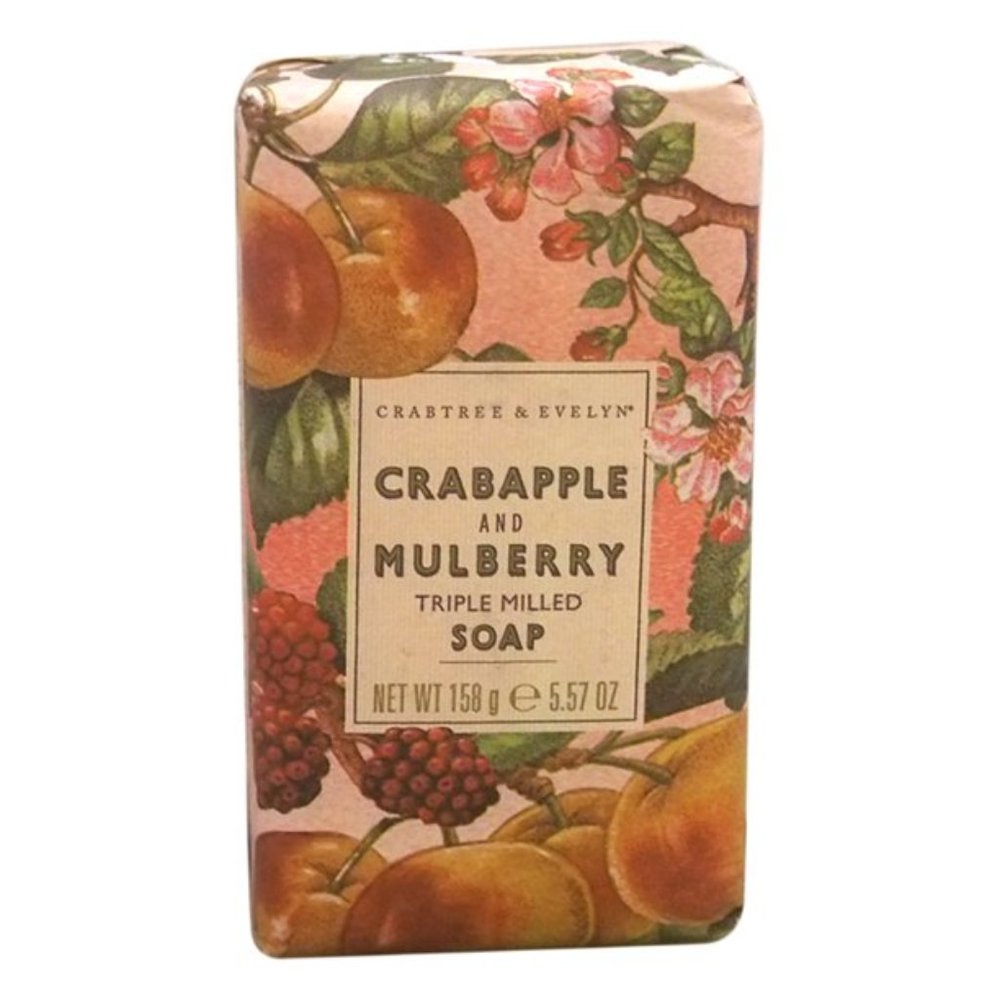 CRABTREE & EVELYN CRABAPPLE & MULBERRY TRIPLE MILLED SOAP - 5.57 oz.